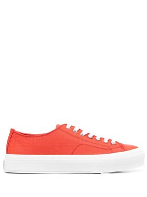 Givenchy 4G-pattern lace-up sneakers - Orange