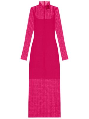 Givenchy 4G patterned lace midi dress - Pink