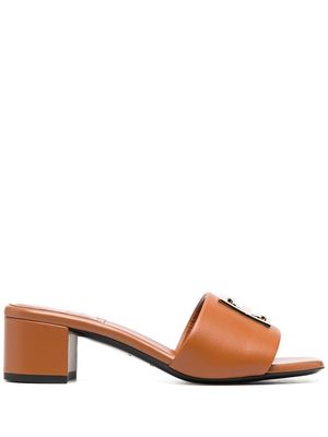 Givenchy 4G-plaque leather sandals - Brown