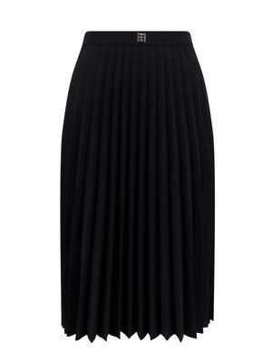 Givenchy 4g Plaque Pleated Midi Skirt