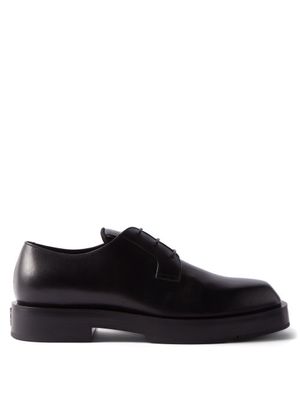 Givenchy - 4g Square-toe Leather Derby Shoes - Mens - Black