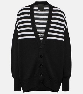Givenchy 4G striped ramie and cotton cardigan