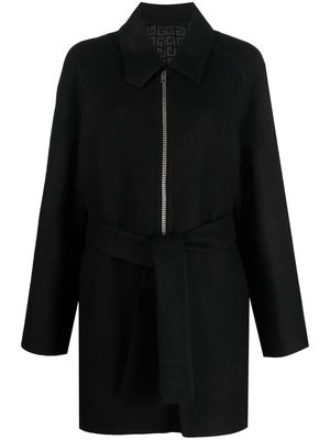 GIVENCHY 4G-zip belted coat - Black