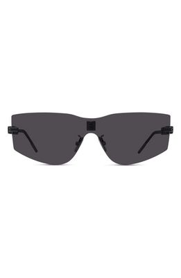 Givenchy 4Gem 138mm Oval Sunglasses in Matte Black /Smoke