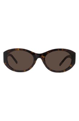 Givenchy 55mm Polarized Oval Sunglasses in Dark Havana /Roviex