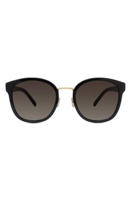 Givenchy 56mm Butterfly Sunglasses in Shiny Black /Gradient Smoke
