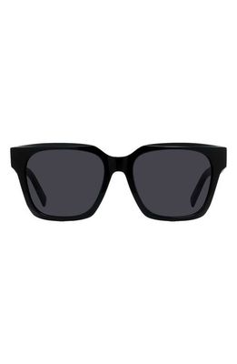 Givenchy 56mm Day Square Sunglasses in Shiny Black /Smoke