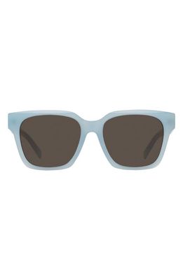 Givenchy 56mm Day Square Sunglasses in Shiny Light Blue /Brown