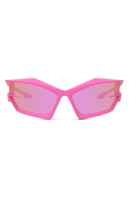 Givenchy 69mm Geometric Sunglasses in Matte Pink /Violet