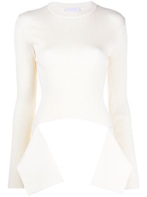 Givenchy asymmetric crewneck sweater - Neutrals