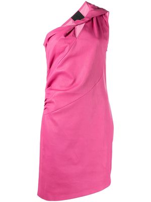 GIVENCHY asymmetric draped mini dress - Pink