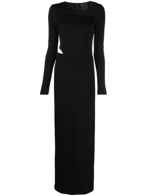 Givenchy asymmetric-neck side-slit dress - Black