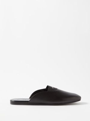Givenchy - Bedford Leather Backless Loafers - Womens - Black