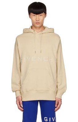 Givenchy Beige 4G Embroidered Hoodie