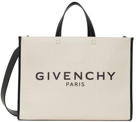 Givenchy Beige & Black Medium 'G' Tote