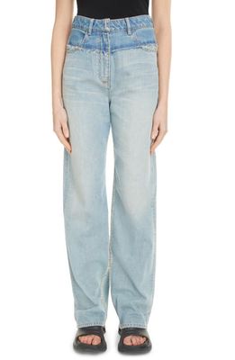 Givenchy Big Mix Straight Leg Jeans in Pale Blue