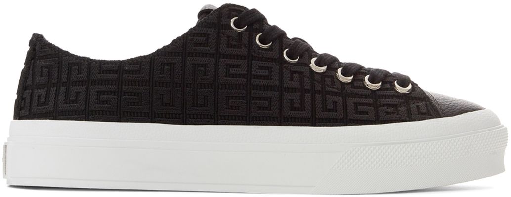 Givenchy Black 4G Jacquard City Low Sneakers