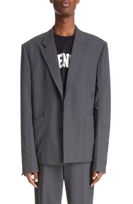 Givenchy Boxy Wool Blend Sport Coat in Charcoal