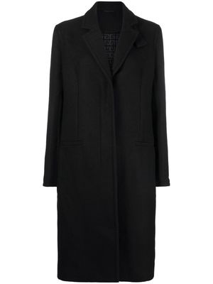 Givenchy buttoned-up single-breasted coat - Black