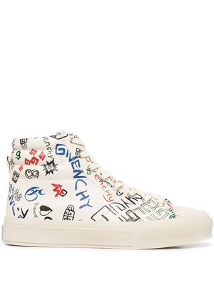 Givenchy City Logo-print leather sneakers - White