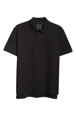 Givenchy Classic Fit 4G Logo Embroidered Cotton Piqué Polo in Black