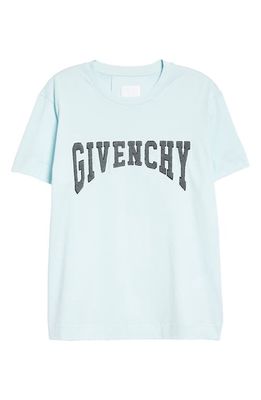 Givenchy Classic Fit Logo Graphic Tee in Acqua Marine
