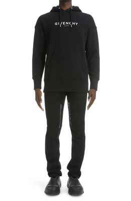 Givenchy Classic Fit Logo Hoodie in Black