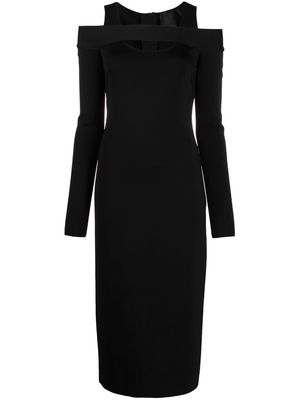 Givenchy cold-shoulder ponte dress - Black