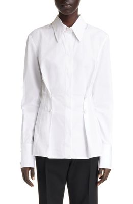 Givenchy Cotton Poplin Button-Up Shirt in White