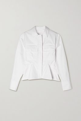 Givenchy - Cotton-poplin Peplum Shirt - White