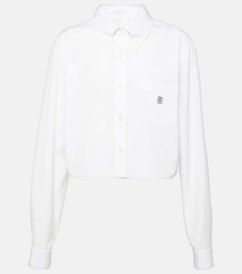 Givenchy Cropped cotton poplin shirt