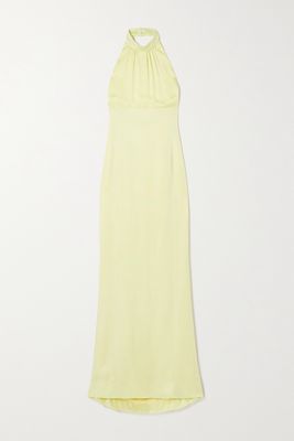 Givenchy - Crystal-embellished Duchesse-satin Halterneck Gown - Yellow