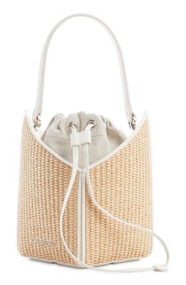 Givenchy Cutout Raffia Bucket Bag in Natural