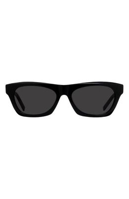 Givenchy Day 55mm Square Sunglasses in Shiny Black /Smoke