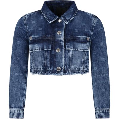 Givenchy Denim Jacket For Girl With 4g Motif