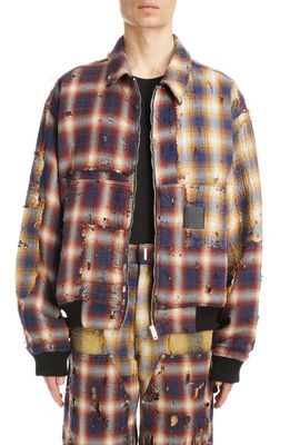 Givenchy Distressed Oversize Workwear Jacket in Multicolored