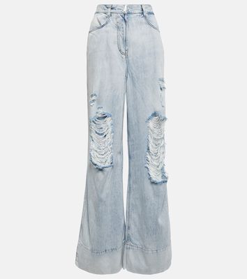 Givenchy Distressed wide-leg jeans