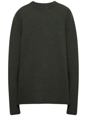 Givenchy drop-shoulder ribbed-knit jumper - Green
