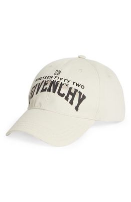 Givenchy Embroidered Logo Baseball Cap in 064-Grey/Beige