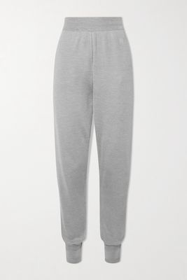 Givenchy - Embroidered Silk Track Pants - Gray
