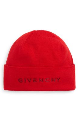 Givenchy Embroidered Wool Logo Beanie