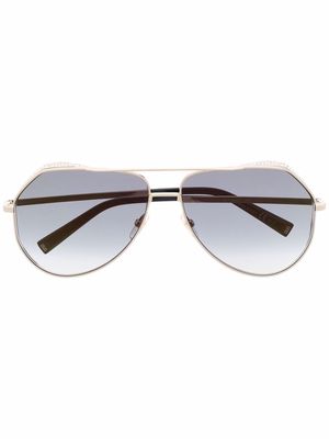 Givenchy Eyewear crystal-embellished pilot-frame sunglasses - Gold