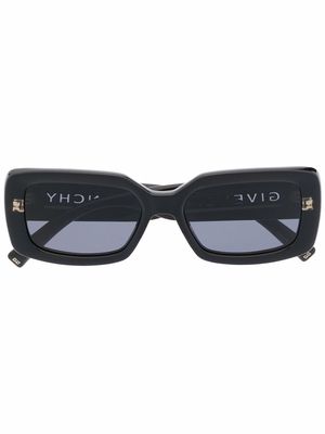 Givenchy Eyewear logo-engraved rectangle-frame sunglasses - Black