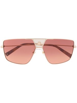 Givenchy Eyewear oversized square frame sunglasses - Gold