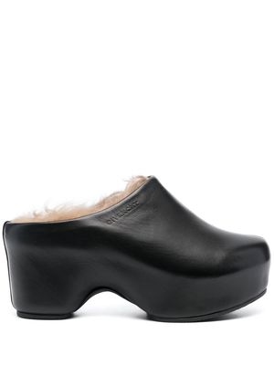 Givenchy faux fur-lined 75mm clogs - Black