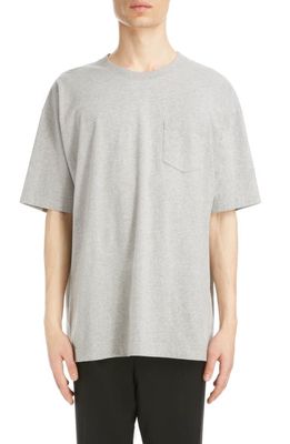 Givenchy Flame Logo Pocket Graphic T-Shirt in Heather Grey