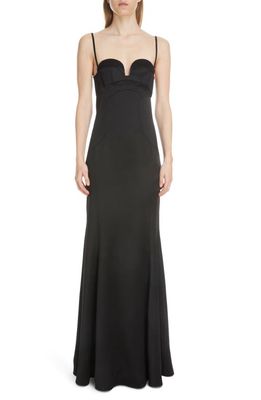 Givenchy Fluid Knit Bustier Gown in Black
