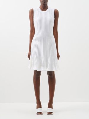 Givenchy - Fluted-hem Stretch-knit Dress - Womens - White