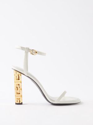 Givenchy - G Cube Leather Sandals - Womens - White Gold