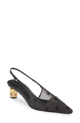 Givenchy G-Cube Pointed Toe Slingback Pump in Black